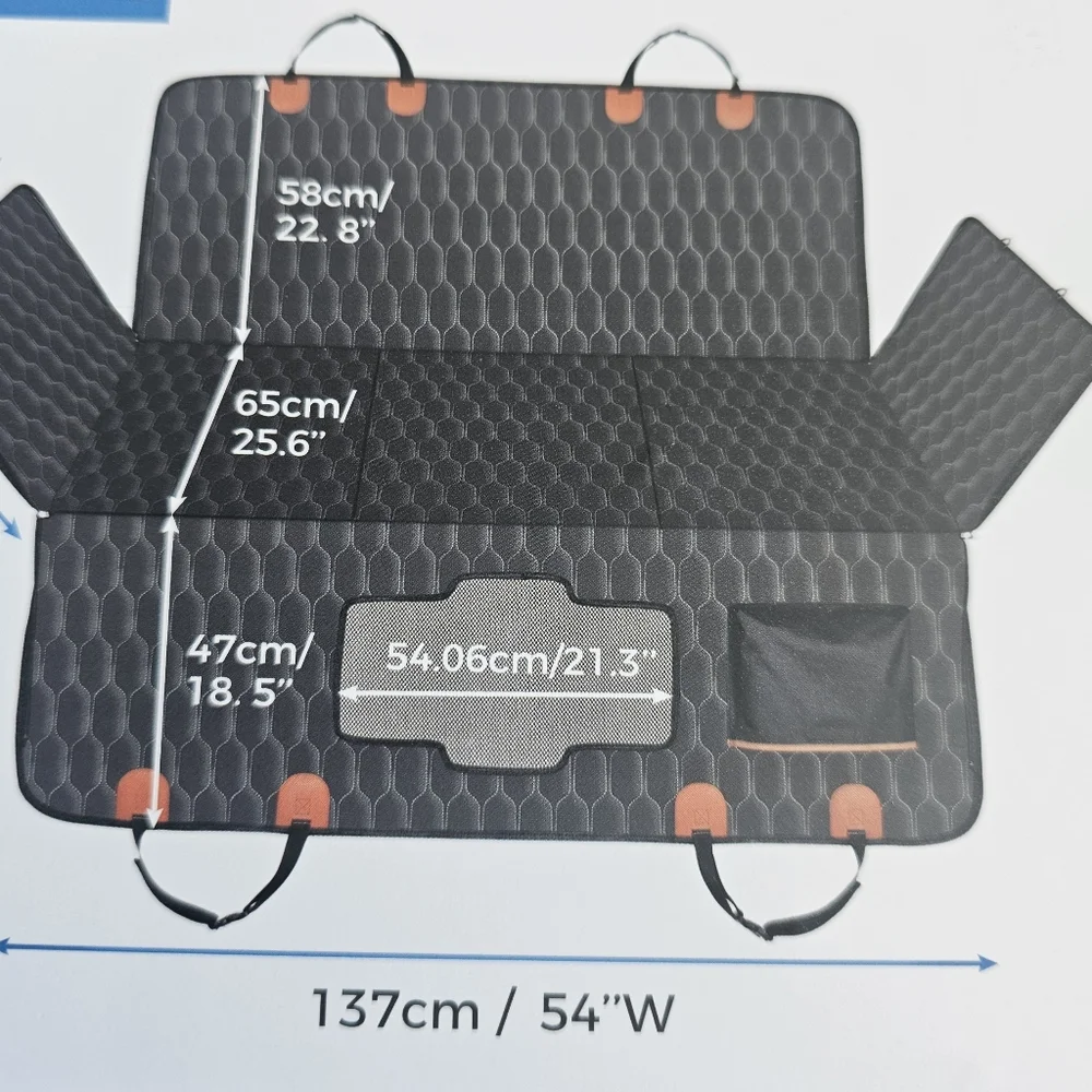 Chumajor Back Seat Extender for Dogs-Supports 400lb,Hard Bottom Dog Car Seat Cov